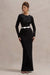 Zenith | Black Lace Long-Sleeve Maxi Dress