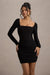 HR_CL126709002-MuseBlackLongSleeveSquareNeckRuchedMiniDress5