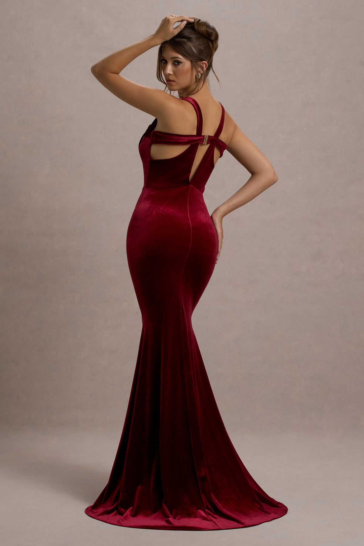 Club l fishtail maxi dress sales