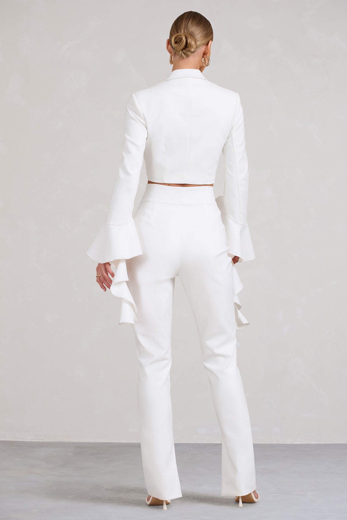 White cheap cotton trousers