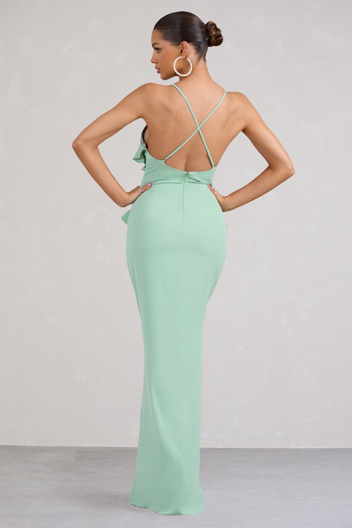 Mint color maxi dress hotsell