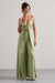Your Way | Pale Green Satin Wide-Leg Trousers