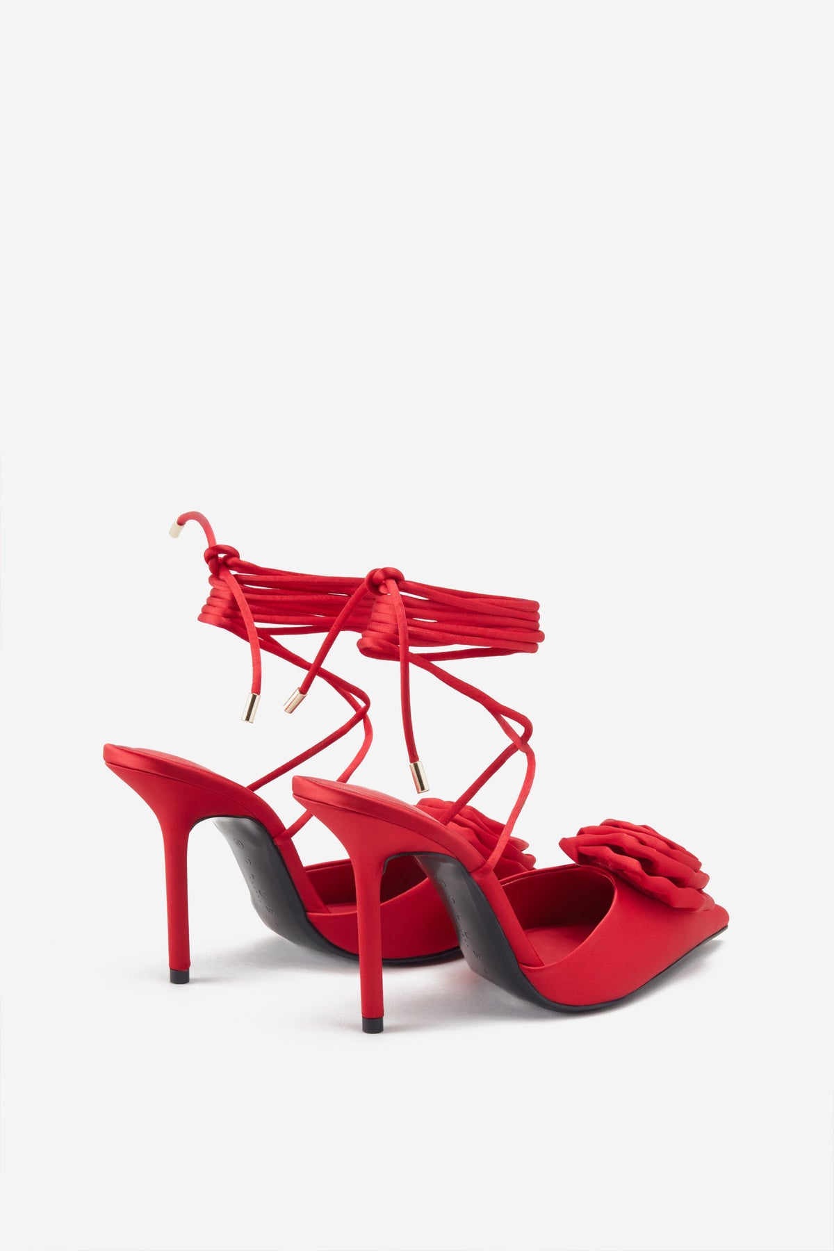 Sexy red high heel sandals ankle straps - Super X Studio
