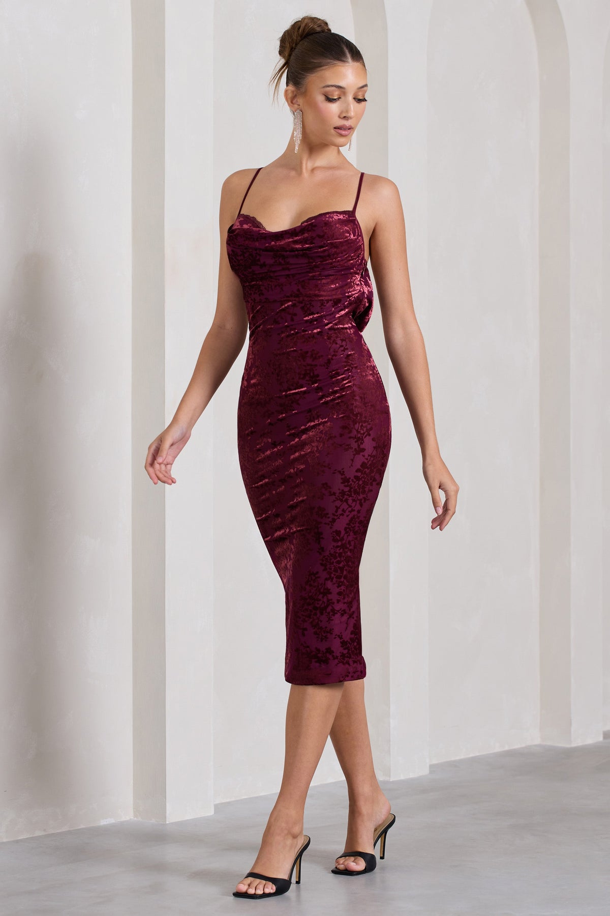 Romagic Strapless Padded Off the Shoulder A Line Burgundy