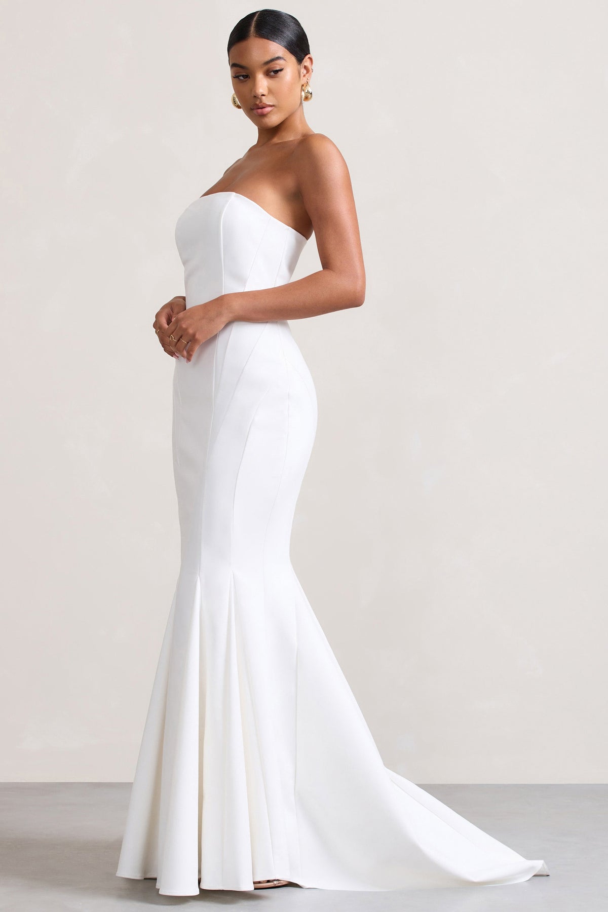 Mermaid hotel maxi dress clearance white