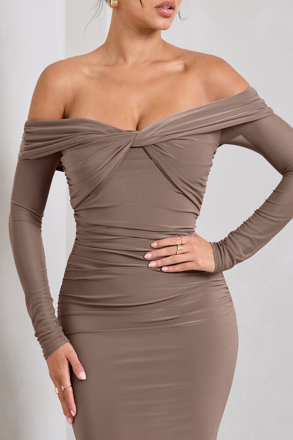 Alex ruffle maxi dress bardot shop