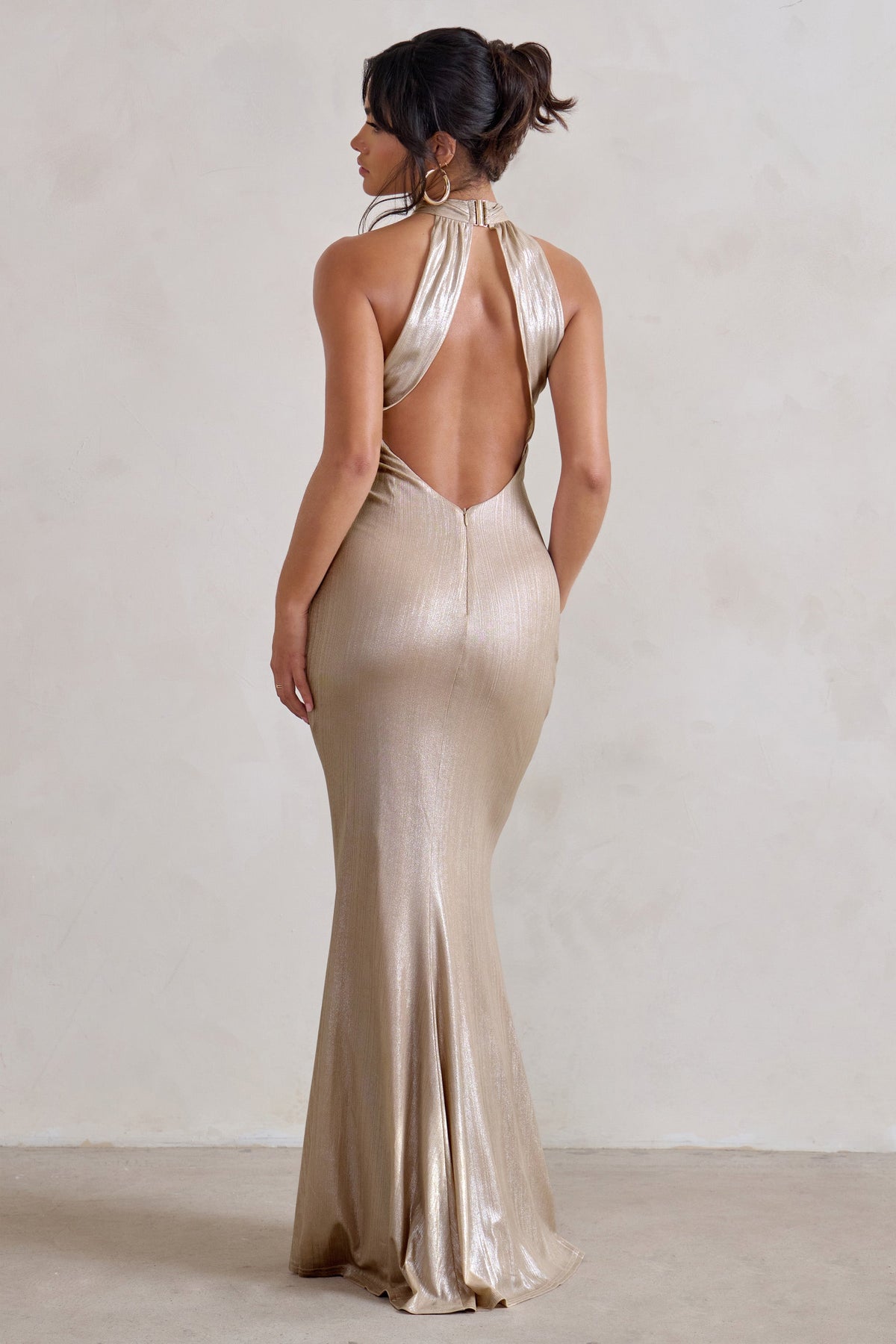 Metallic long dress sale