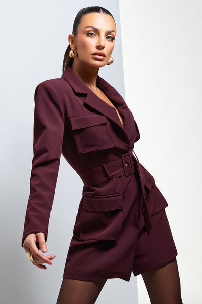 Missguided belted blazer dress hotsell