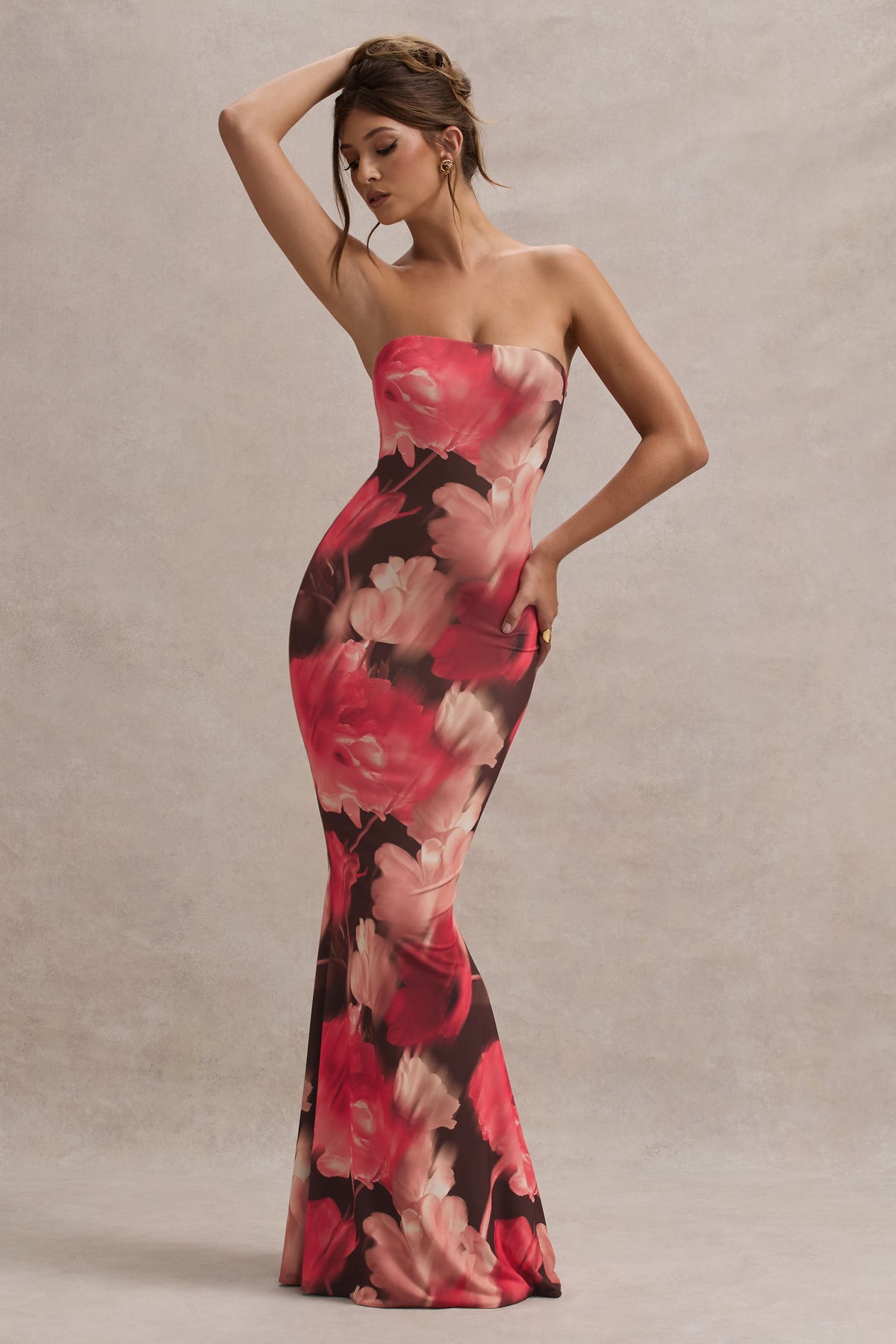 WB_CL129967274-CeremonyRedFloralPrintBandeauFishtailMaxiDress1