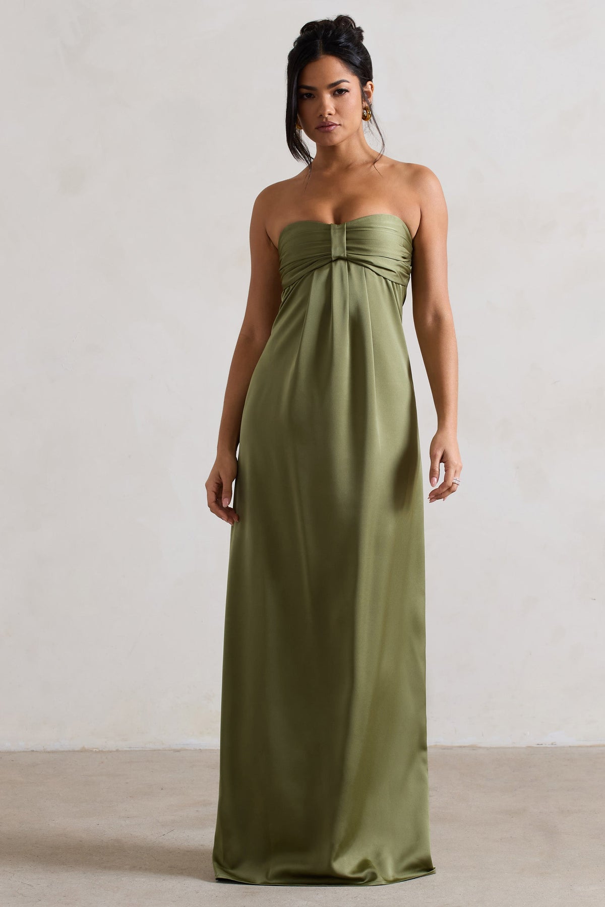 Army green maxi dress 2025