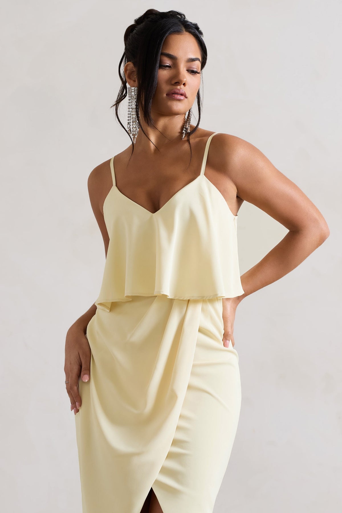 Draped wrap dress clearance