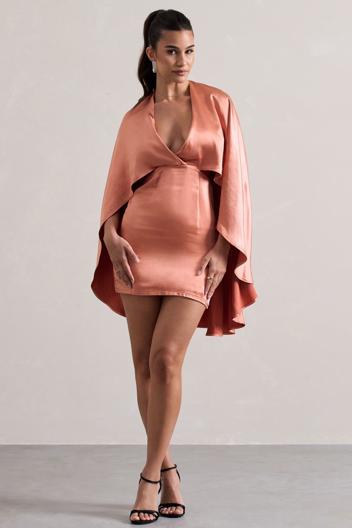 Coral cape dress on sale