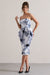Chateau | Mono Print Bandeau Midi Dress