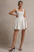 Sugar Plum | Cream Boucle Square-Neck Mini Dress