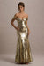 Guest Of Honour | Gold Sequin Bardot Maxi Dress