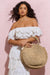 Maho | Beige Round Crochet Handbag