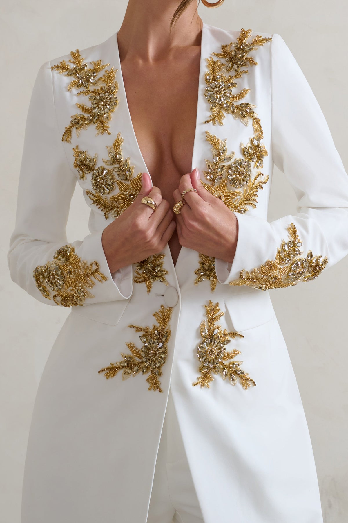 Floor length blazer on sale dress