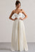 Lorelai | Cream Corset Plisse Wide-Leg Jumpsuit
