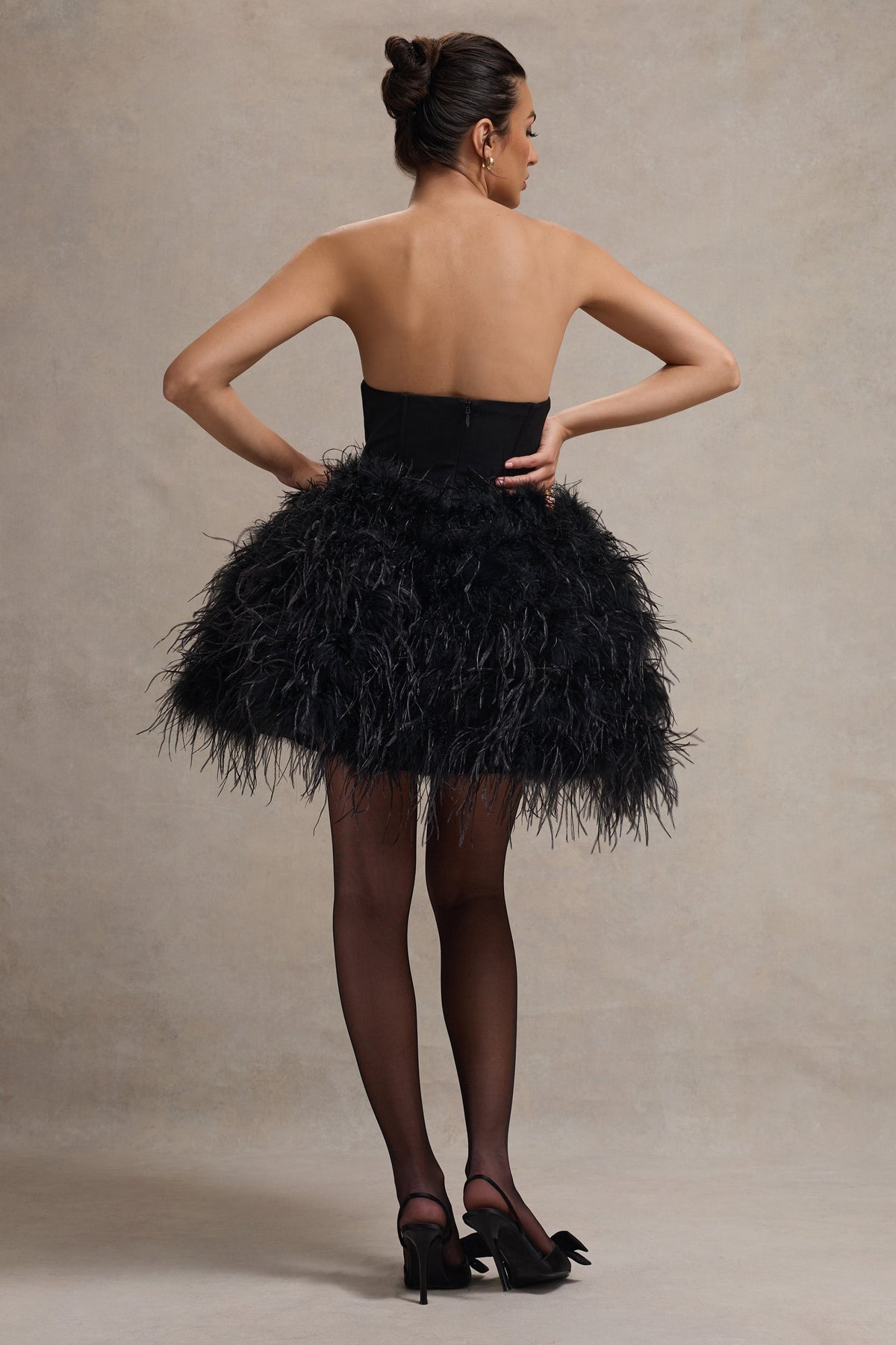 WB_HR_CL134647002-PeachesBlackStraplessMiniDressWithVolumeFeatherHem30