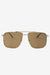 Sorrento | Otra Gold Oversized Brown Tinted Sunglasses