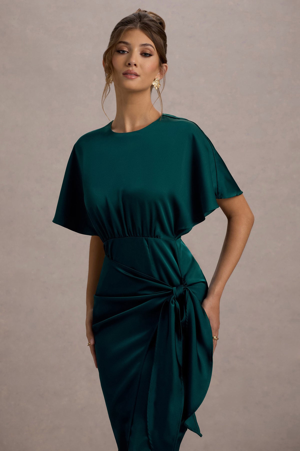 Wrap short sleeve maxi dresses discount
