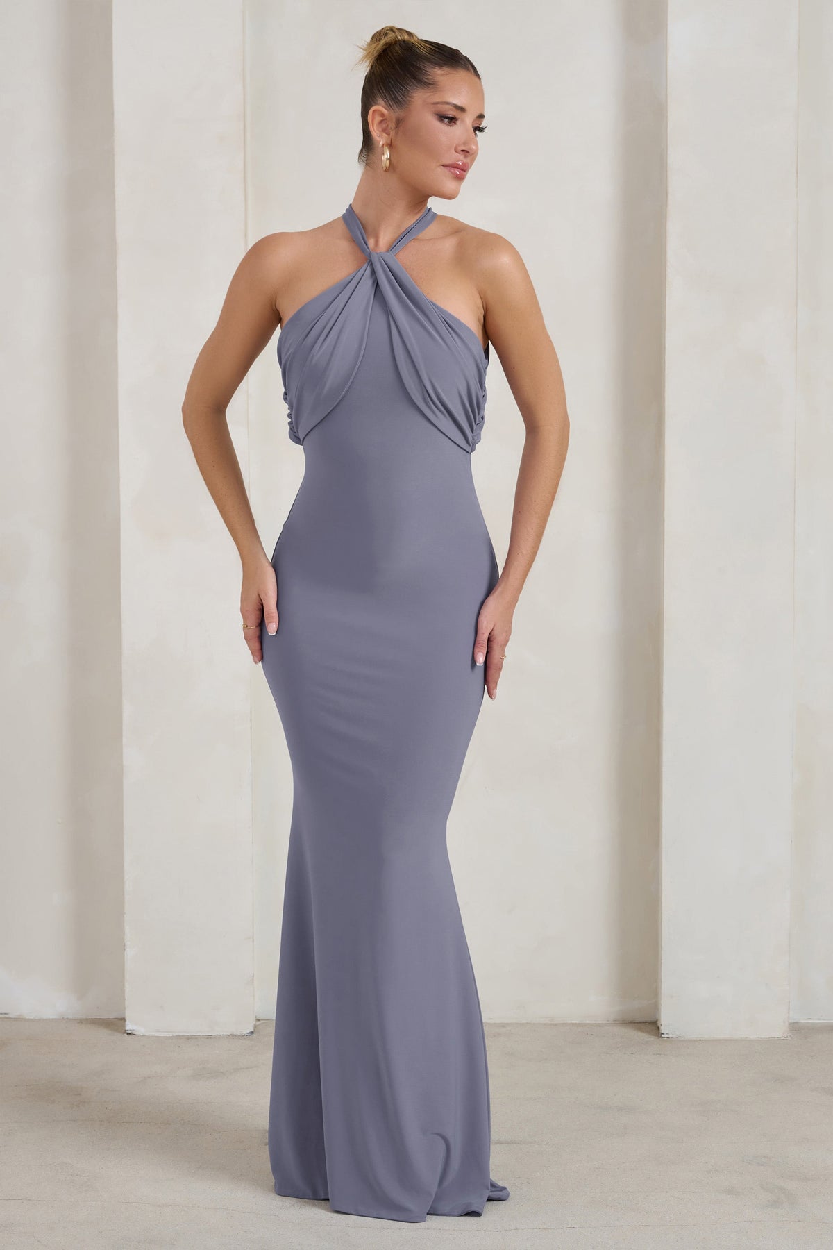 Grey top debs dress