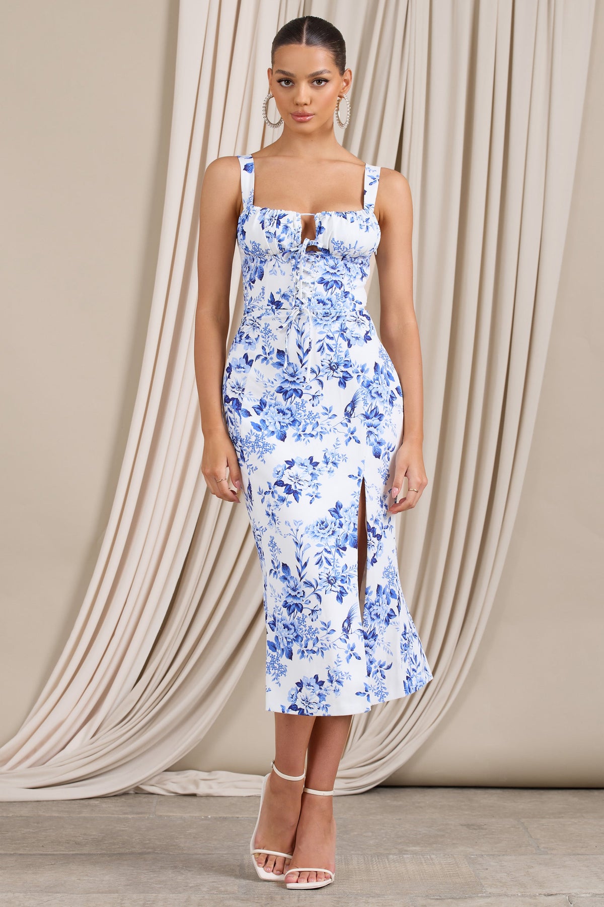 Strappy midi new arrivals dress with split