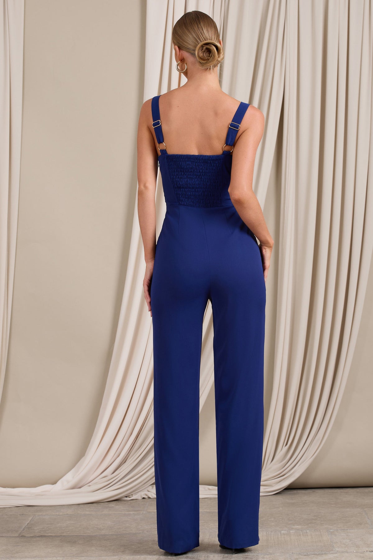 Navy blue jump suit store